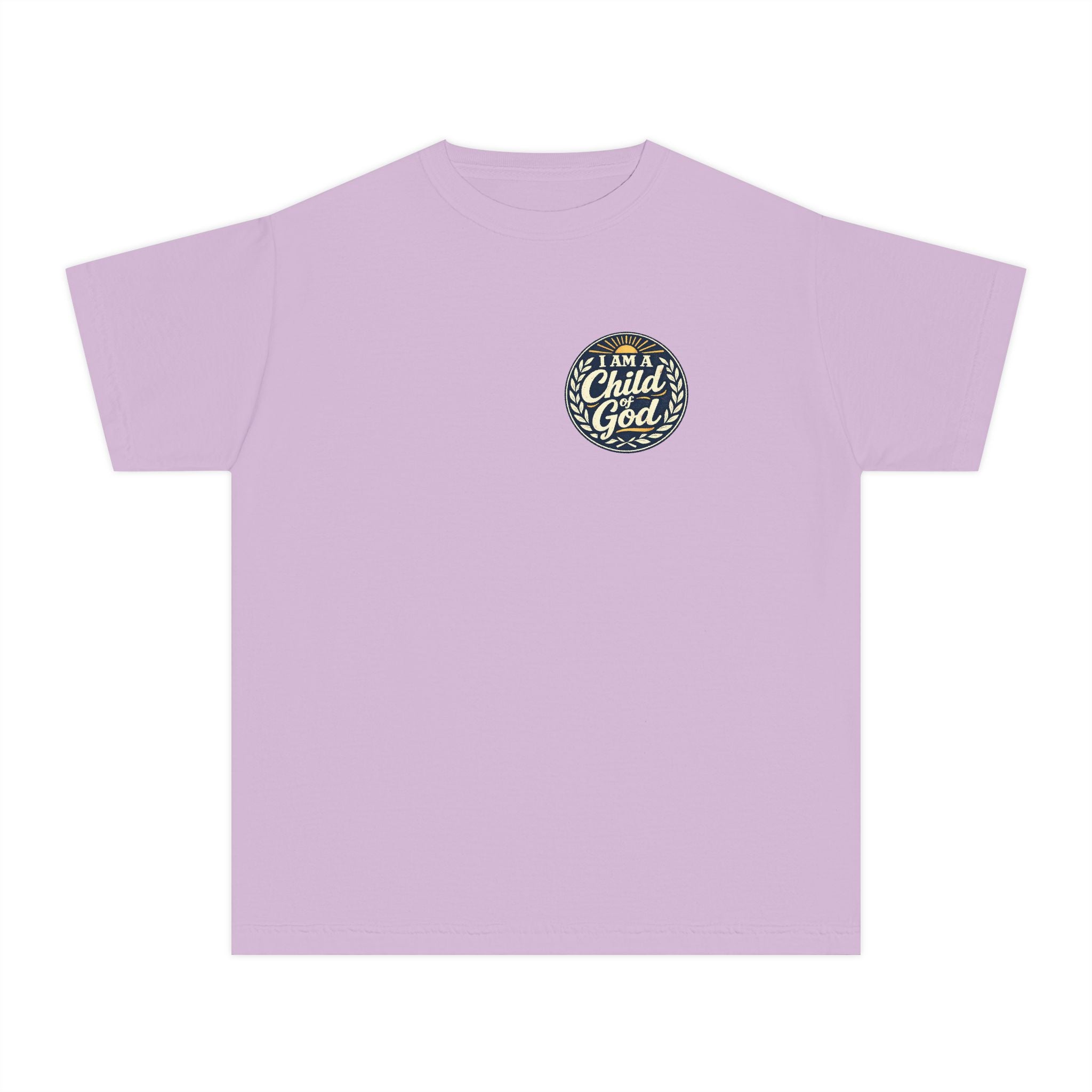 Youth Tee — "I Am a Child of God" Cute Starry Night Illustration