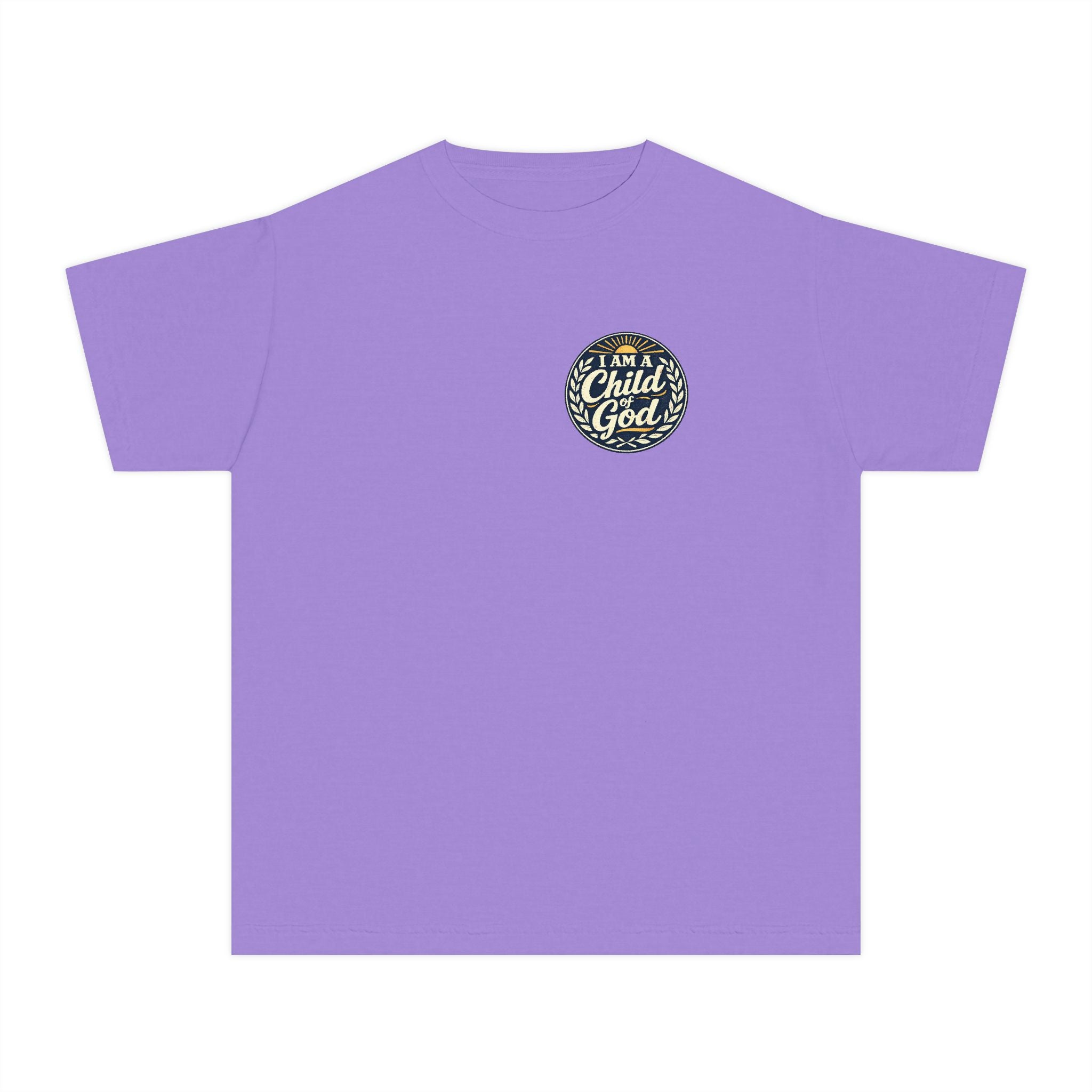 Youth Tee — "I Am a Child of God" Cute Starry Night Illustration