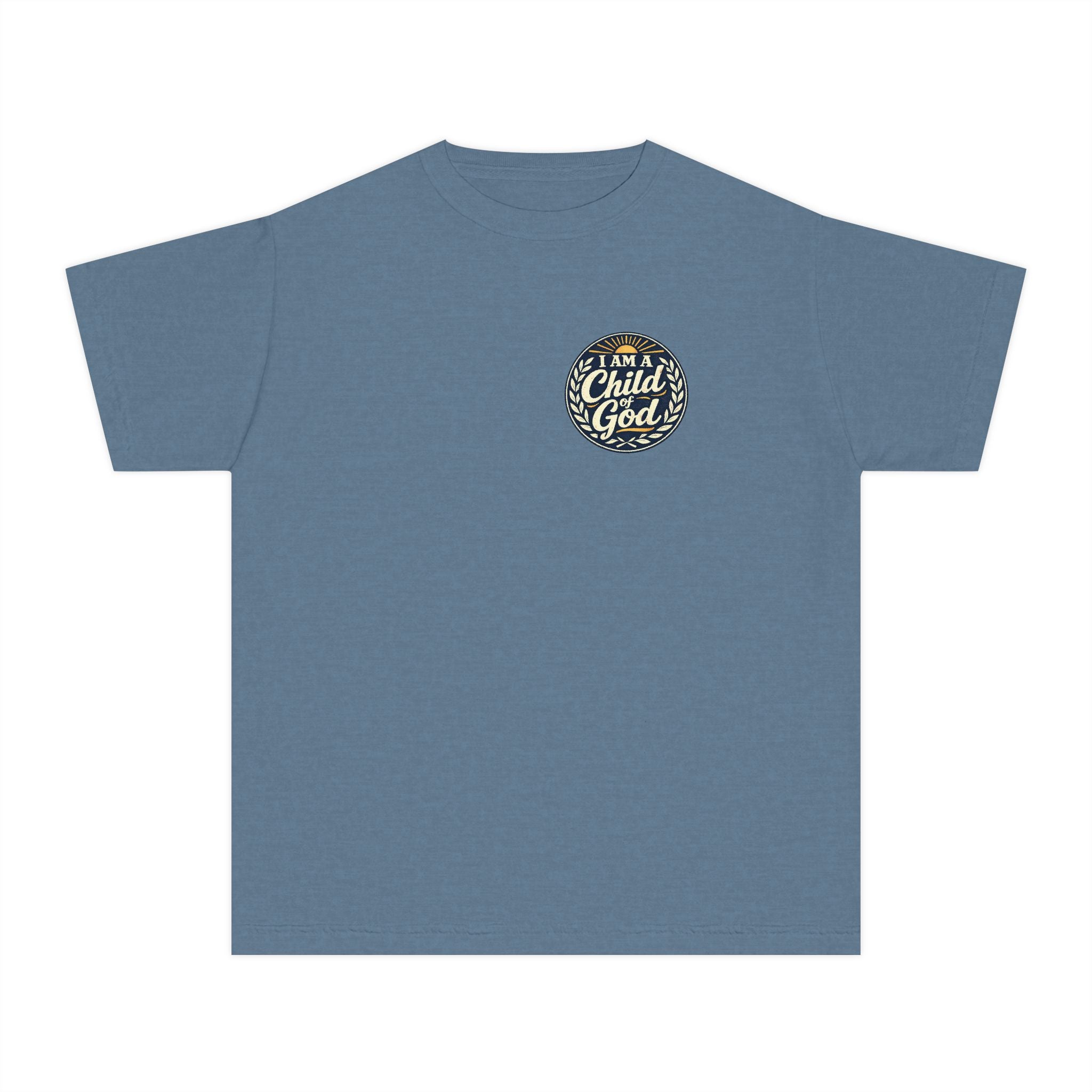 Youth Tee — "I Am a Child of God" Cute Starry Night Illustration