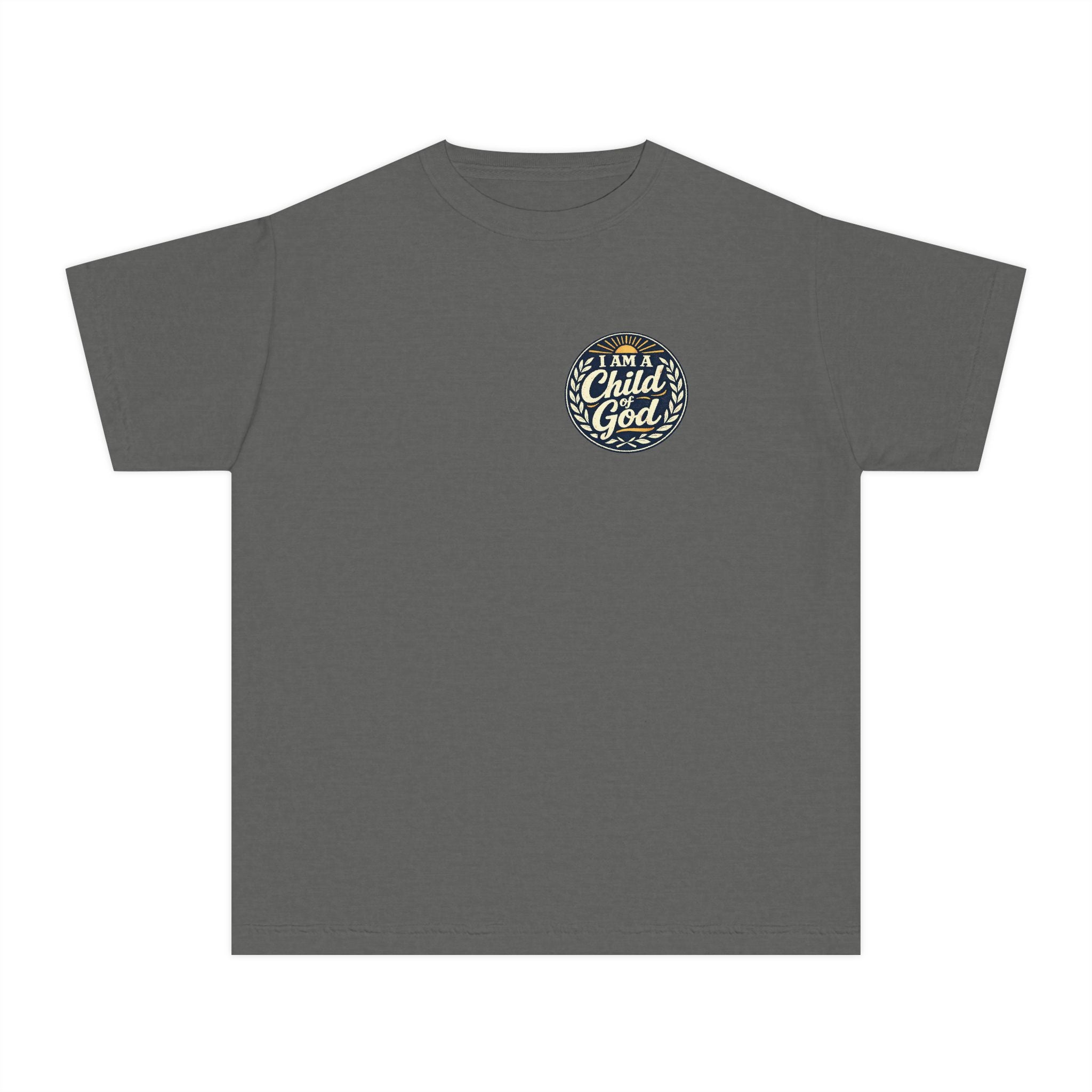 Youth Tee — "I Am a Child of God" Cute Starry Night Illustration