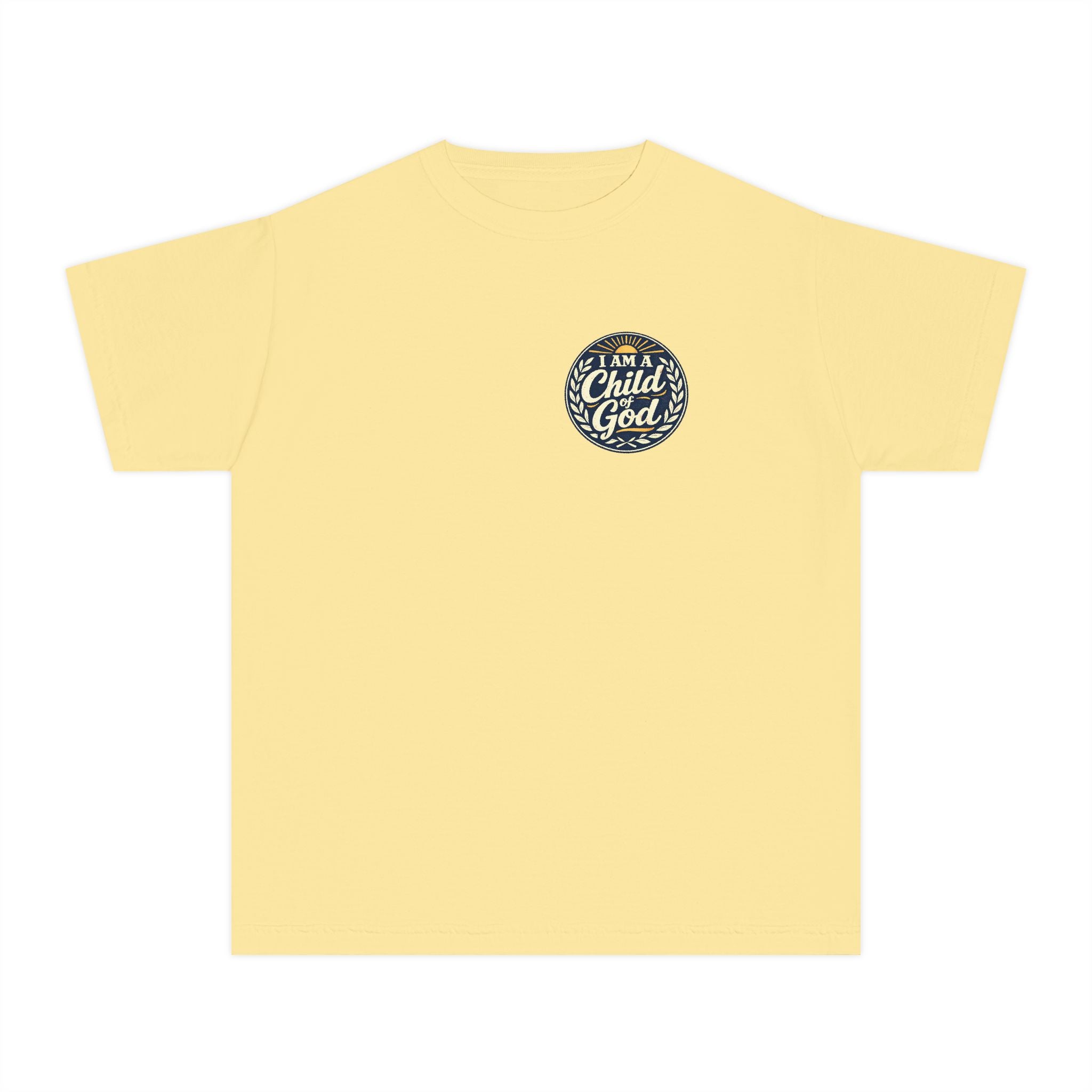 Youth Tee — "I Am a Child of God" Cute Starry Night Illustration