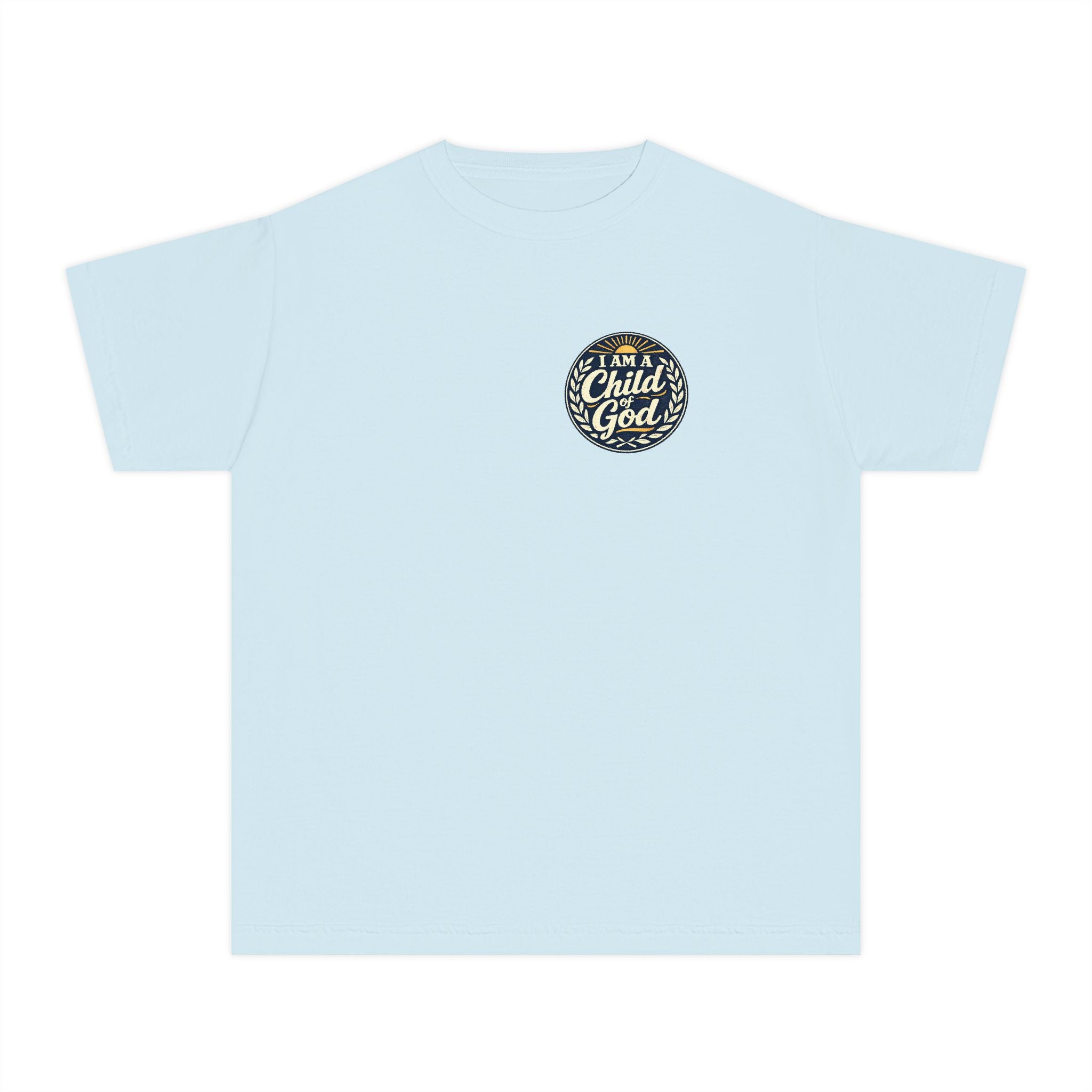 Youth Tee — "I Am a Child of God" Cute Starry Night Illustration